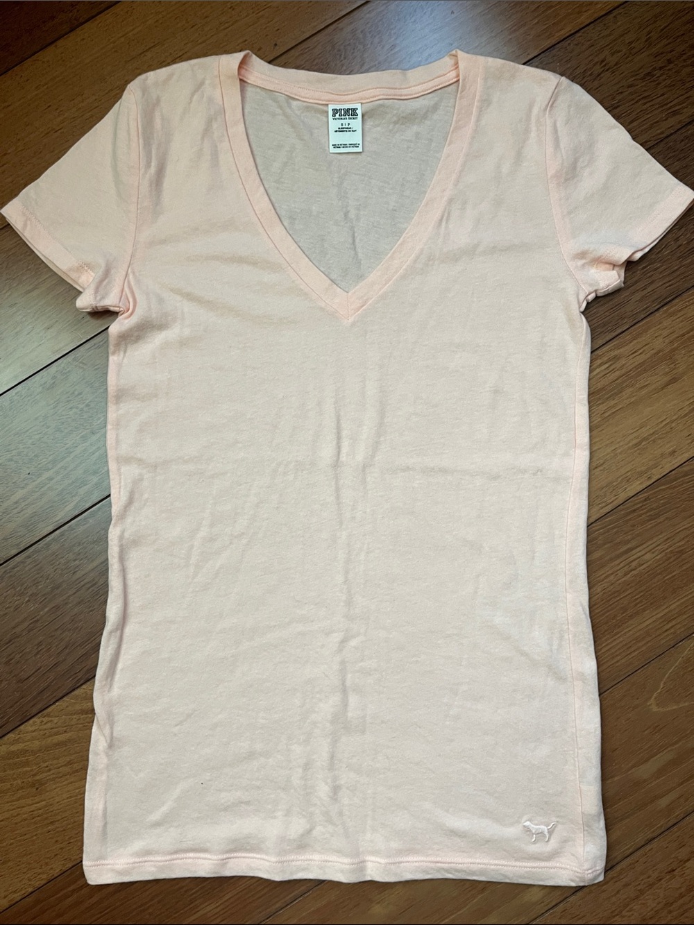 NWOT PINK Victoria’s Secret V Neck Tee